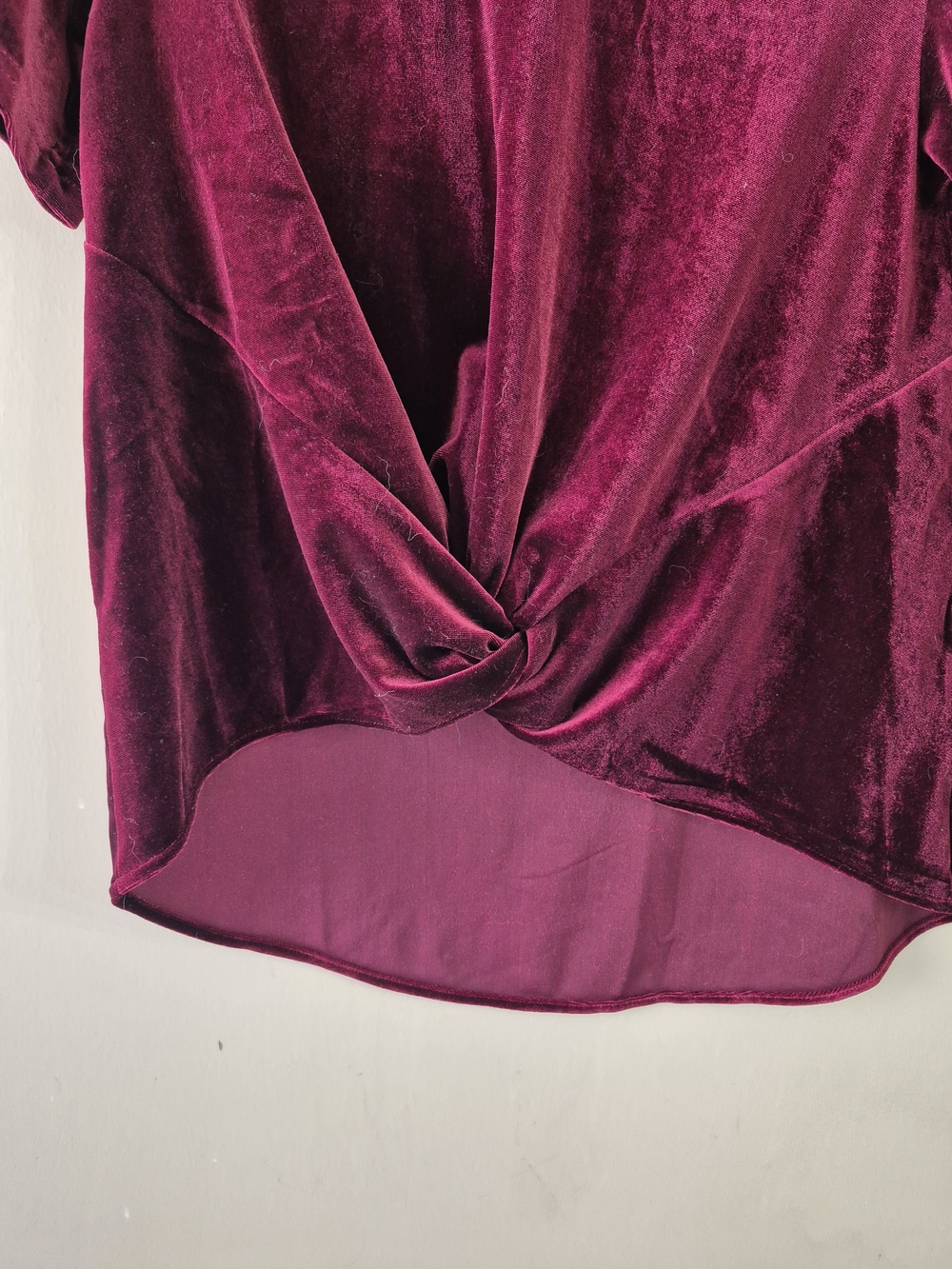 Velvet Top in Deep Burgundy - Picture 4 of 6